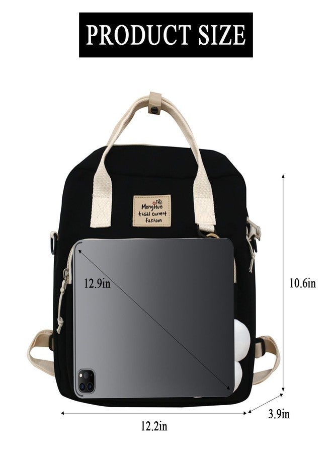 Extolove Cute Messenger Bag Y2K Kawaii Crossbody Bag Japanese Backpack Aesthetic Ita Bags with Kawaii Accessories (Black) - Image 3